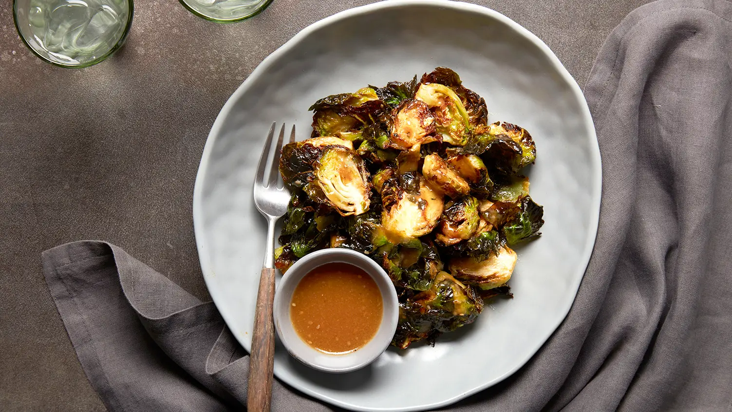 Roasted Brussels sprouts with dipping sauce Baytown TX