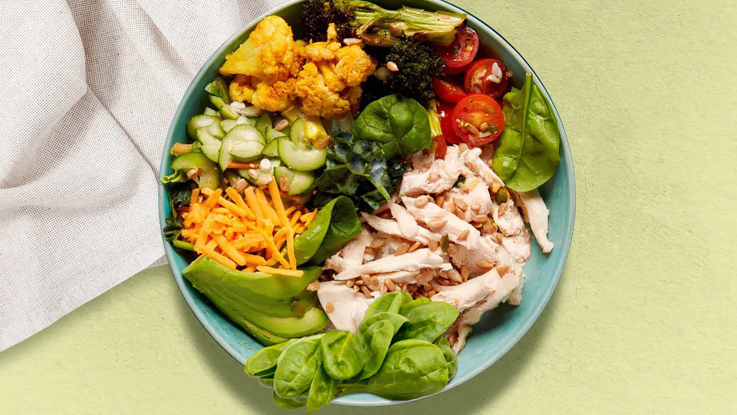 Healthy salad bowl with assorted vegetables Baytown TX