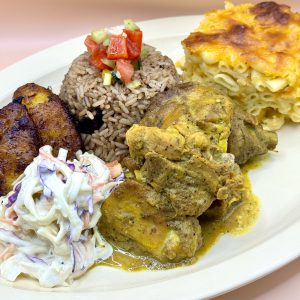 Delicious Caribbean cuisine platter in Baytown TX.