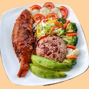 Delicious Jamaican cuisine platter in Baytown TX