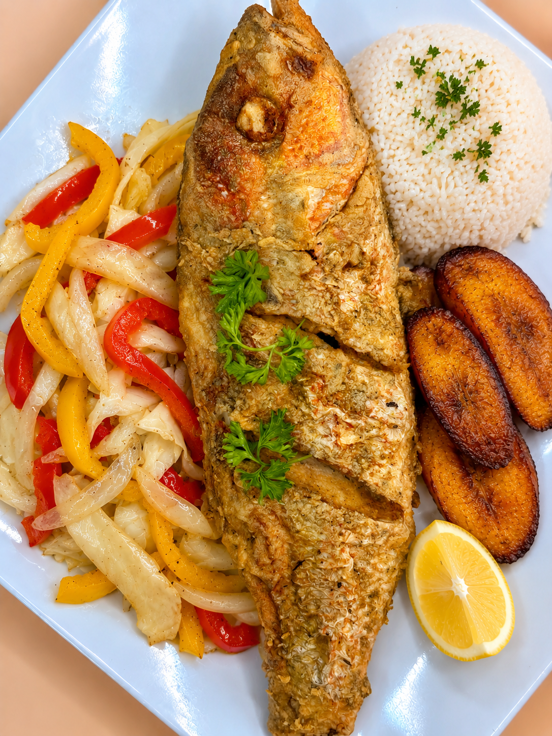 Whole Snapper Plate Saboncuisine Whole Snapper Plate