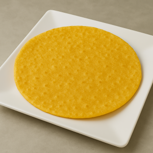 Corn tostada on white square plate Baytown TX