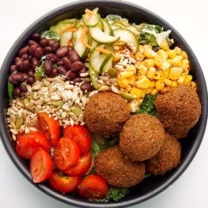 Edamame Falafel Salad Saboncuisine Edamame Falafel Salad